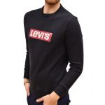 LEVI'S® GRAPHIC CREW B LOGO SSNL MINERAL SWEATSHIRT B BLACK - Image 4
