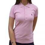 POLO RALPH LAUREN WOMAN SLIM FIT POLO SHIRT SLEEVE KNIT CARAMEL PINK