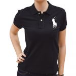 POLO RALPH LAUREN SKINNY FIT WOMAN BIG PONY POLO WOMAN BLACK