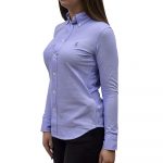 POLO RALPH LAUREN WOMAN BSR LONG SLEEVE KNIT SHIRT HARBOR ISLAND BLUE - Image 2