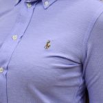 POLO RALPH LAUREN WOMAN BSR LONG SLEEVE KNIT SHIRT HARBOR ISLAND BLUE - Image 3