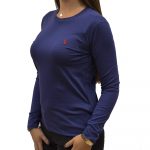 POLO RALPH LAUREN WOMAN LONG SLEEVE CREWNECK  T-SHIRT NAVY - Image 4