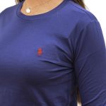 POLO RALPH LAUREN WOMAN LONG SLEEVE CREWNECK  T-SHIRT NAVY - Image 2