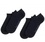TOMMY HILFIGER MEN 2 PACK FLAG TRAINER SOCKS DARK NAVY
