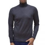 HUGO SAN ANTONIO TURTLE-NECK SWEATER DARK GREY