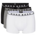 HUGO BOSS THREE-PACK CO/EL OF JERSEY TRUNKS ASSORTED BL/GR/WHITE