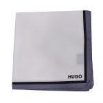 HUGO POCKET SQUARE BEIGE BLACK