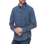 POLO RALPH LAUREN MEN DENIM SPORT CUSTOM FIT SHIRT DARK WASH - Image 3