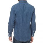 POLO RALPH LAUREN MEN DENIM SPORT CUSTOM FIT SHIRT DARK WASH - Image 4