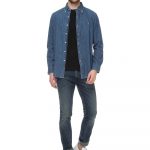 POLO RALPH LAUREN MEN DENIM SPORT CUSTOM FIT SHIRT DARK WASH - Image 5