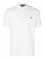 POLO RALPH LAUREN CUSTOM SLIM FIT BASIC MESH POLO WHITE