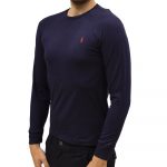 POLO RALPH LAUREN CUSTOM SLIM FIT M CLASSICS LONG SLEEVE T-SHIRT INK - Image 2