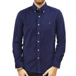 POLO RALPH LAUREN M CLASSICS 2 LONG SLEEVE SLIM FIT SHIRT NAVY