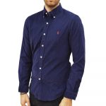 POLO RALPH LAUREN M CLASSICS 2 LONG SLEEVE SLIM FIT SHIRT NAVY - Image 2