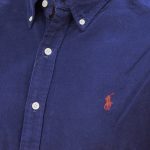 POLO RALPH LAUREN M CLASSICS 2 LONG SLEEVE SLIM FIT SHIRT NAVY - Image 3
