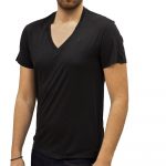 G-STAR BASE HTR V-NECK T-SHIRTS 2 PACK SOLID BLACK - Image 2