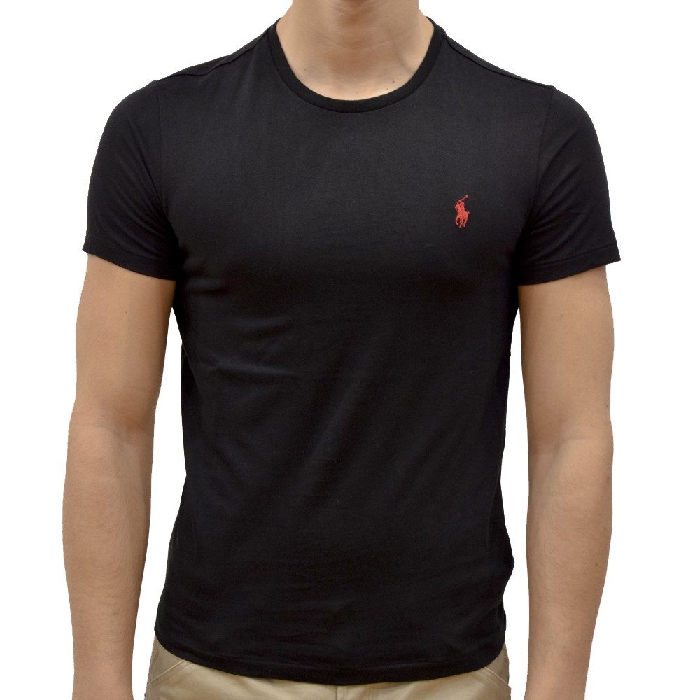 DSC_0119 POLO RALPH LAUREN CUSTOM SLIM FIT JERSEY BLACK - Image 1