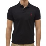 POLO RALPH LAUREN SLIM FIT BASIC MESH POLO BLACK