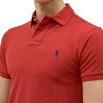 POLO RALPH LAUREN CUSTOM SLIM FIT STRETCH MESH POLO RED - Image 3