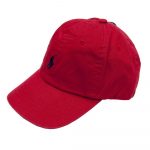 POLO RALPH LAUREN COTTON CHINO BASEBALL CAP RED