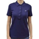 LACOSTE POLO IN STRETCH COTTON MARINE