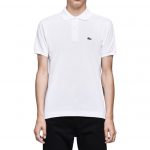 LACOSTE L1212 POLO CLASSIC FIT IN PETIT PIQUE WHITE