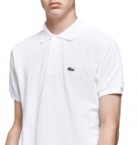 LACOSTE L1212 POLO CLASSIC FIT IN PETIT PIQUE WHITE - Image 4