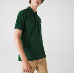 LACOSTE L1212 POLO CLASSIC FIT IN PETIT PIQUE VERT