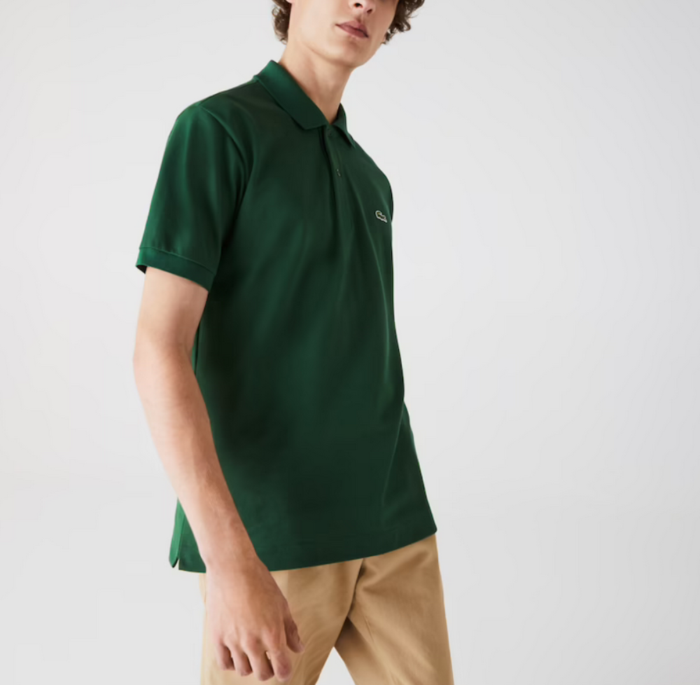 L1212-00-132-1 LACOSTE L1212 POLO CLASSIC FIT IN PETIT PIQUE VERT - Image 1