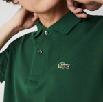 LACOSTE L1212 POLO CLASSIC FIT IN PETIT PIQUE VERT - Image 2