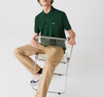 LACOSTE L1212 POLO CLASSIC FIT IN PETIT PIQUE VERT - Image 3