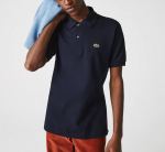LACOSTE L1212 POLO CLASSIC FIT IN PETIT PIQUE DARK BLUE