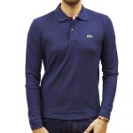 LACOSTE LONG-SLEEVE L1313 POLO BLEU CHINE