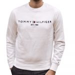 TOMMY HILFIGER LOGO SWEATSHIRT BRIGHT WHITE