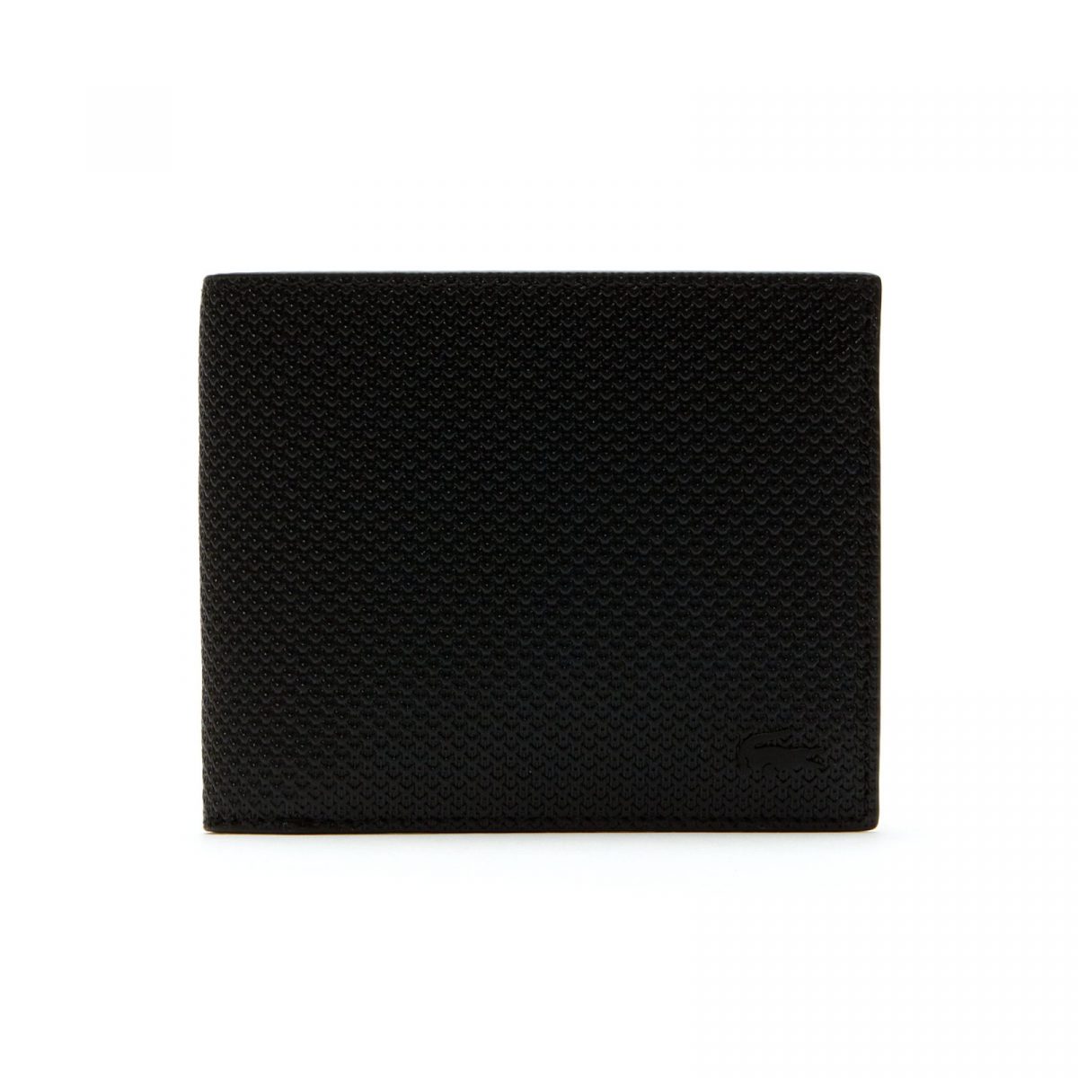 LACOSTE WALLET BILLFOLD COIN SPLITF FAU LEATHER BLACK - Image 2