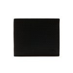 LACOSTE WALLET BILLFOLD COIN SPLITF FAU LEATHER BLACK