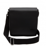 LACOSTE FLAP CROSSOVER BAG POLYVINYL CHLORIDE BLACK