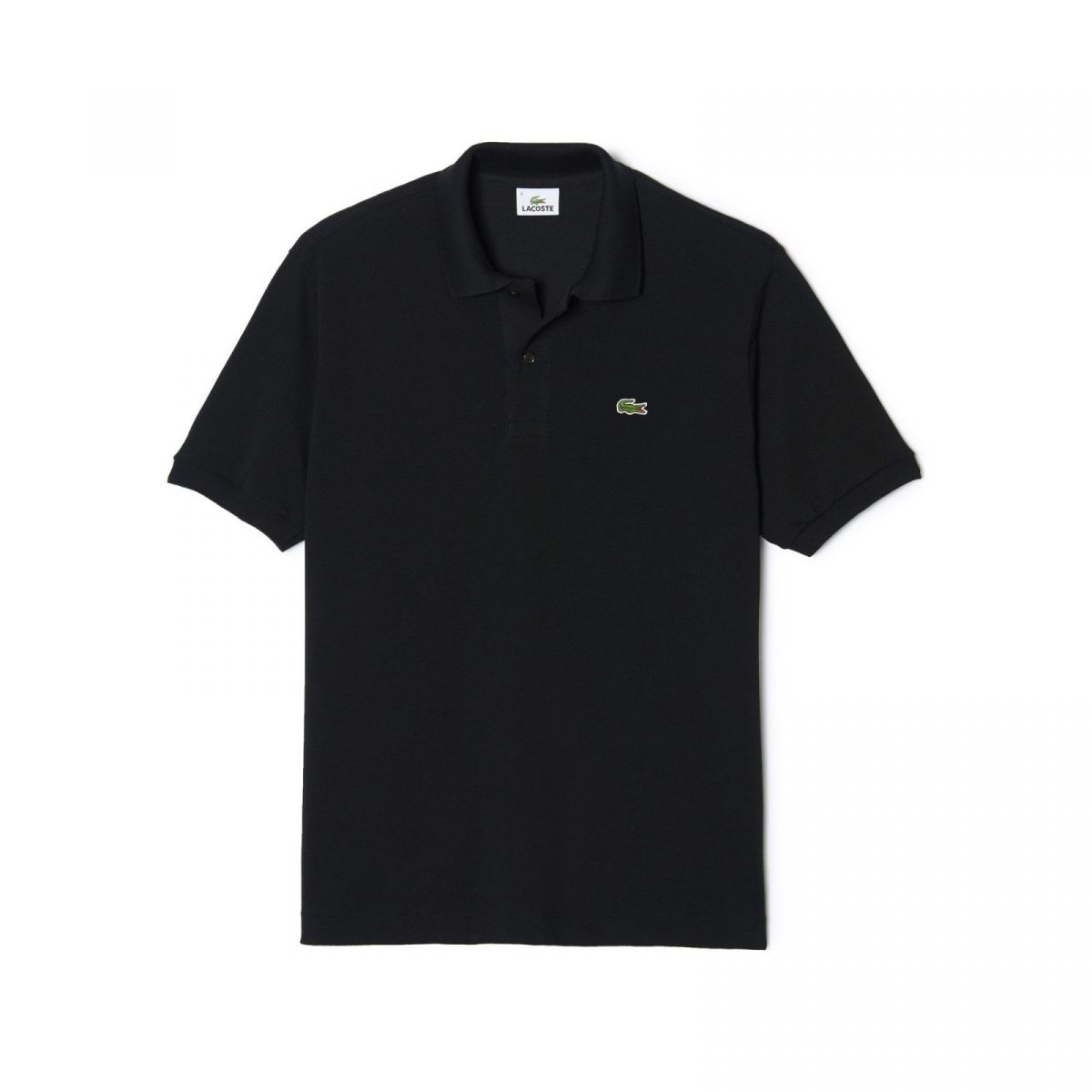 LACOSTE L1212 POLO CLASSIC FIT IN PETIT PIQUE BLACK - Image 3