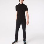 LACOSTE REGULAR FIT PARIS POLO STRETCH COTTON NOIR