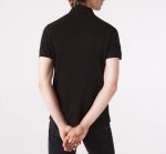 LACOSTE REGULAR FIT PARIS POLO STRETCH COTTON NOIR - Image 3