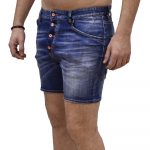 DSQUARED2 DENIM SIMPLE MEDIUM DAN COMMANDO DENIM SHORTS BLUE - Image 4