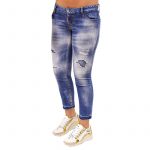 DSQUARED2 LIGHT SUPER BLEACHED HOLES JENNIFER CROPPED JEANS BLUE WOMAN - Image 3