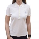 POLO RALPH LAUREN JULIE POLO SS KNT WHITE