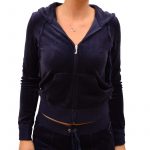 JUICY COUTURE WOMAN REGAL STACK VELOUR ROBERTSON JACKET BLUE