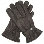 SCHOTT ΓΑΝΤΙΑ LEATHER GLOVES BUFFLE LOGO 3D BROWN