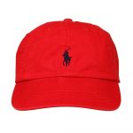 POLO RALPH LAUREN COTTON CHINO BASEBALL CAP RED - Image 5