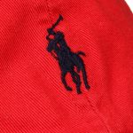 POLO RALPH LAUREN COTTON CHINO BASEBALL CAP RED - Image 3
