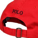 POLO RALPH LAUREN COTTON CHINO BASEBALL CAP RED - Image 4