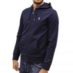 POLO RALPH LAUREN DOUBLE KNIT FULL ZIP HOODIE CORE REPLEN AVIATOR NAVY - Image 2