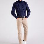 PAUL&SHARK POPLIN COTTON SHIRT BLUE